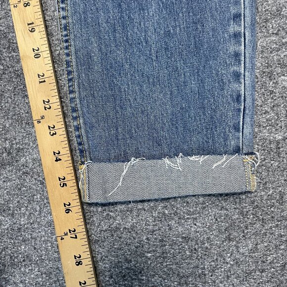 RVCA Womens Piper Distressed Cuffed Boyfriend Jeans Size 30 Blue Denim - Picture 6 of 8